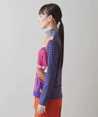 HIROKO KOSHINO / ヒロココシノ グラフィックプリントハイネックトップス/日本製/洗える グラフィックプリントハイネックトップス／日本製／洗える