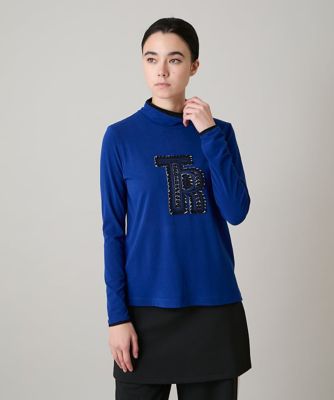 ＜TRUNK HIROKO KOSHINO (Women)＞カットワークロゴ刺繍ウォームカットソー／日本製／洗える