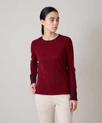 ＜TRUNK HIROKO KOSHINO (Women)＞配色ブロッキングデザインカットソー／日本製／洗える