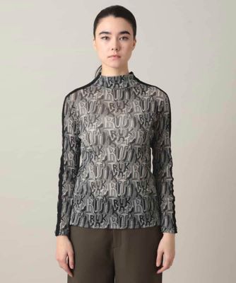 チュールロゴプリントカットソー ／日本製／洗える | TRUNK HIROKO