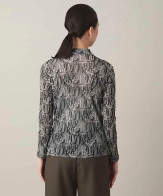 チュールロゴプリントカットソー ／日本製／洗える | TRUNK HIROKO