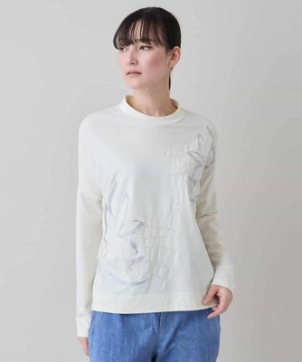 TRUNK HIROKO KOSHINO (Women)/トランクヒロココシノ コラージュモチーフベア天竺プルオーバー　／日本製／洗える