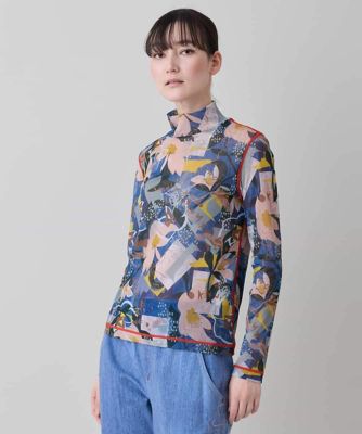 コラージュプリントチュールカットソー／日本製／洗える | TRUNK