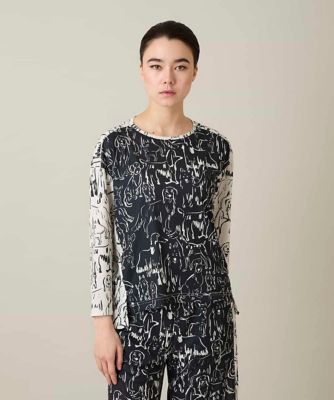 ＜TRUNK HIROKO KOSHINO (Women)＞ドッグモチーフプルオーバー／日本製／洗える