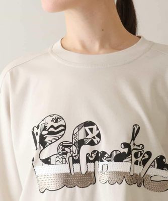 スパンコール刺繍デザインプルオーバー　／日本製／洗える