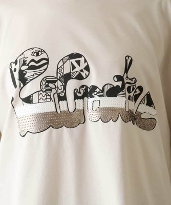 スパンコール刺繍デザインプルオーバー　／日本製／洗える