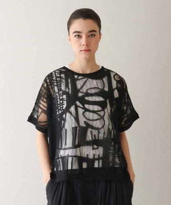 ＜TRUNK HIROKO KOSHINO (Women)＞幾何柄シアープルオーバー／洗える