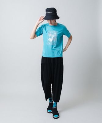 ネコモチーフロゴ刺繍カットソー　／日本製／洗える
