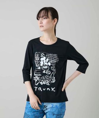 ウィンドウプリントカットソー／日本製／洗える | TRUNK HIROKO 