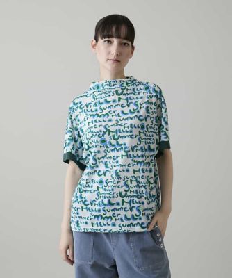 ヒロココシノ ☆ メッシュ 総柄 長袖 プルオーバー 38 日本製 ストレッチ 幾何柄シアープルオーバー/洗える(カットソー・Tシャツ) | TRUNK