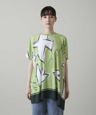 美品♡ナノユニバース ダメリーノ シアサッカー 洗える 花柄 パイピング カーキ カモメグラフィックチュニック／日本製／洗える | TRUNK HIROKO