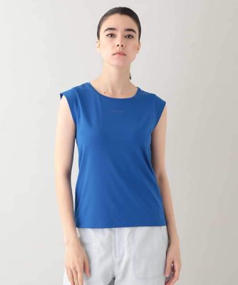 TRUNK HIROKO KOSHINO (Women)/トランクヒロココシノ グリッターロゴカットソー /日本製/洗える ブルー55 トップス【三越伊勢丹/公式】