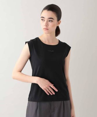 TRUNK HIROKO KOSHINO トランク(ヒロココシノ） クルーネックスリット カットソー 良好 サイズ:40  ブラック×グレー  レディース 2025年最新】HIROKO KOSHINO TRUNK レディース 半袖(Tシャツ) T