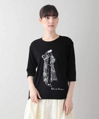 ＜TRUNK HIROKO KOSHINO (Women)＞デザイン画プリントカットソー　／日本製／洗える