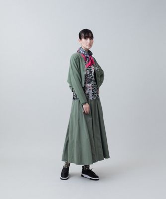 フラワーロゴチュールカットソー／日本製／洗える