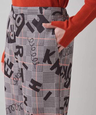 ロゴモチーフチェック柄パンツ／洗える | TRUNK HIROKO KOSHINO (Women