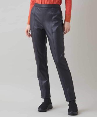 ＜TRUNK HIROKO KOSHINO (Women)＞レザーライクスリムパンツ／洗える