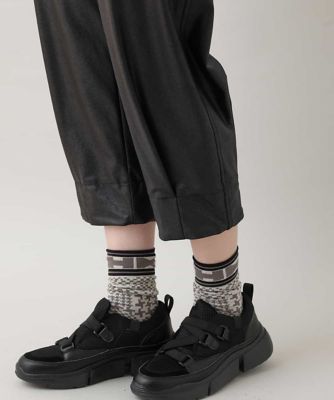 【洗濯機で洗える】ストレッチレザーワイドフォルムパンツ