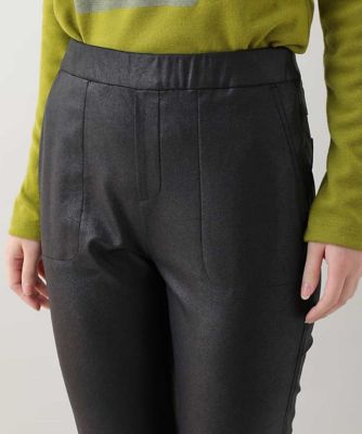 【洗濯機で洗える】ストレッチレザースリムパンツ