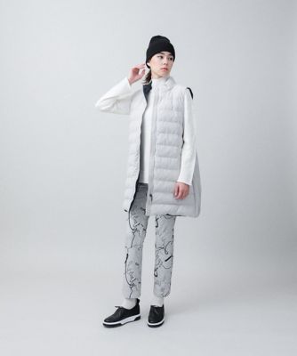ラインドローイングプリントストレッチパンツ　／洗える