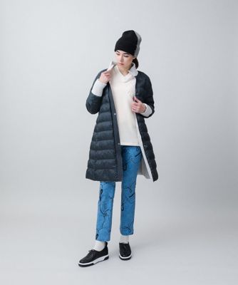 ラインドローイングプリントストレッチパンツ　／洗える