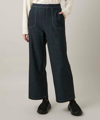 ＜TRUNK HIROKO KOSHINO (Women)＞裏起毛３Ｄデニムワイドパンツ／洗える