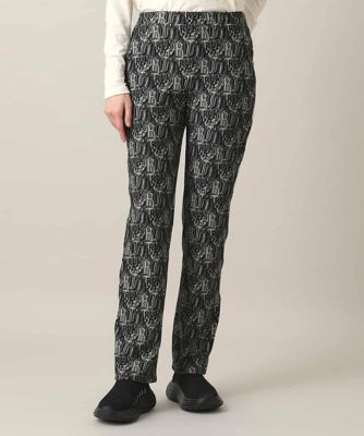 ＜TRUNK HIROKO KOSHINO (Women)＞サイドラインロゴプリントパンツ／洗える