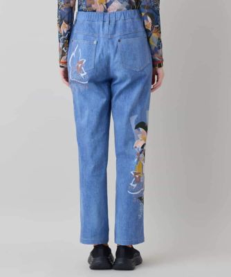 コラージュ＆メッセージプリントデニムパンツ | TRUNK HIROKO KOSHINO