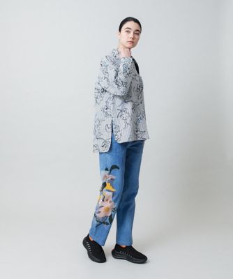 コラージュ＆メッセージプリントデニムパンツ | TRUNK HIROKO KOSHINO