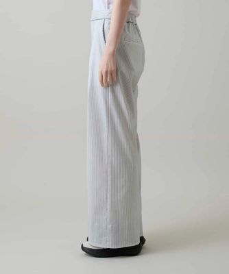 サッカーストライプワイドパンツ／洗える | TRUNK HIROKO KOSHINO