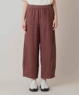 リネンステッチワイドパンツ／洗える | TRUNK HIROKO KOSHINO (Women