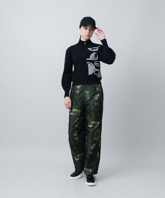 ジャカードタフタトラベル柄パンツ／洗える