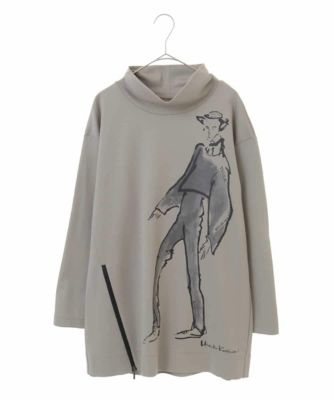 TRUNK HIROKO KOSHINO (Women)/トランクヒロココシノ イラストプリントハイネックプルオーバー /日本製/洗える