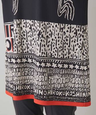 HIROKO KOSHINO 絵画プリントアシンメトリー チュニック HIROKO KOSHINO 絵画プリントアシンメトリー チュニック アート