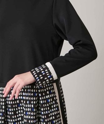 小付きドット切り替えプリントコンビワンピース／洗える | TRUNK