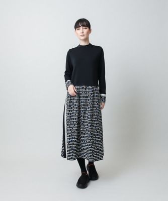 小付きドット切り替えプリントコンビワンピース／洗える | TRUNK