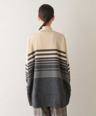 【洗える】パネルボーダーハイネックチュニック