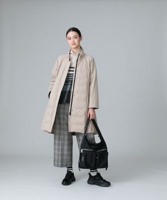 【洗える】パネルボーダーハイネックチュニック