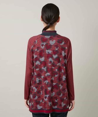 ハートアニマル柄ボーダーデザインチュニック ／洗える | TRUNK HIROKO