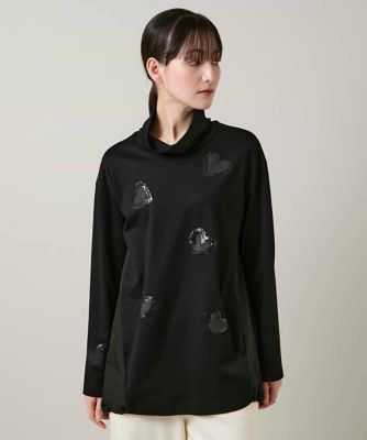 ＜TRUNK HIROKO KOSHINO (Women)＞ハートモチーフドッキングデザインチュニック　／日本製／洗える
