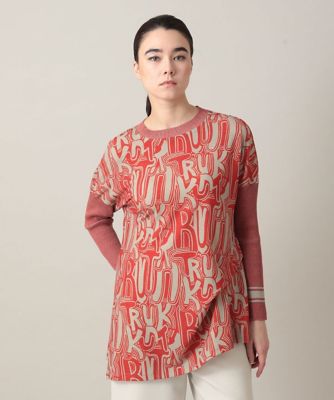 ロゴプリントジョイントリブチュニック ／日本製／洗える | TRUNK