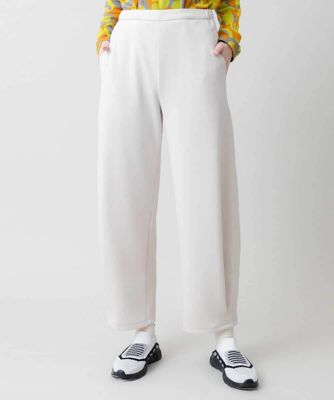裾タックダンボールニットパンツ　／洗える