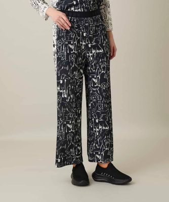 ＜TRUNK HIROKO KOSHINO (Women)＞ドッグモチーフイージーパンツ／日本製／洗える