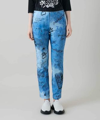TRUNK HIROKO KOSHINO アートプリントメッシュデザインブルゾン デニム風アートプリントレギンスパンツ／日本製／洗える | TRUNK