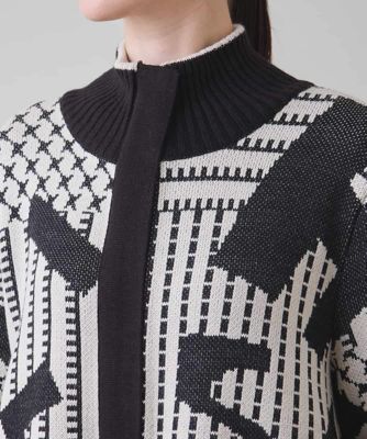 TRUNK HIROKO KOSHINO 中綿ライナー付き　ナイロンコート　中綿 フロントジップニットコート／日本製／洗える | TRUNK HIROKO