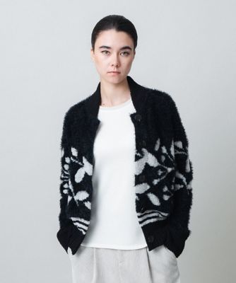 ＜TRUNK HIROKO KOSHINO (Women)＞ジャカードニットカーディガン／日本製