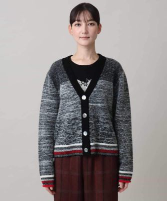 杢調Vネックニットカーディガン | TRUNK HIROKO KOSHINO (Women