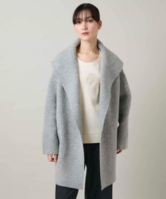 ＜TRUNK HIROKO KOSHINO (Women)＞ミラノリブショールカラーコート