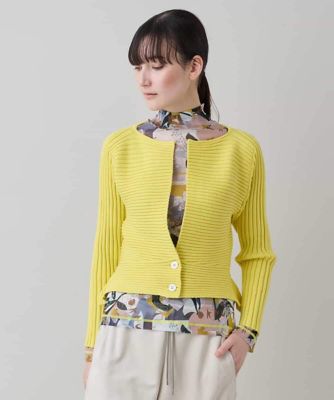 ＜TRUNK HIROKO KOSHINO (Women)＞リブニットコンパクトジャケット　／洗える