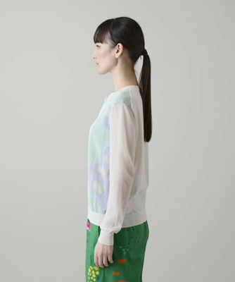 幾何柄シアーカーディガン ／洗える | TRUNK HIROKO KOSHINO (Women